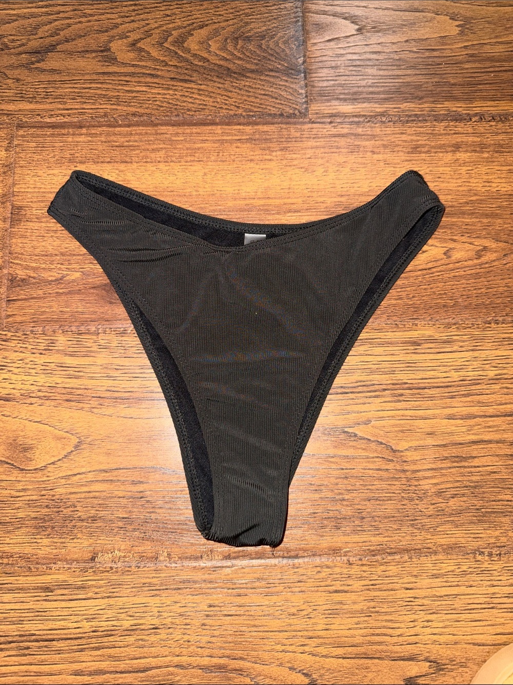 SHEIN Black High-Cut Bikini Bottom